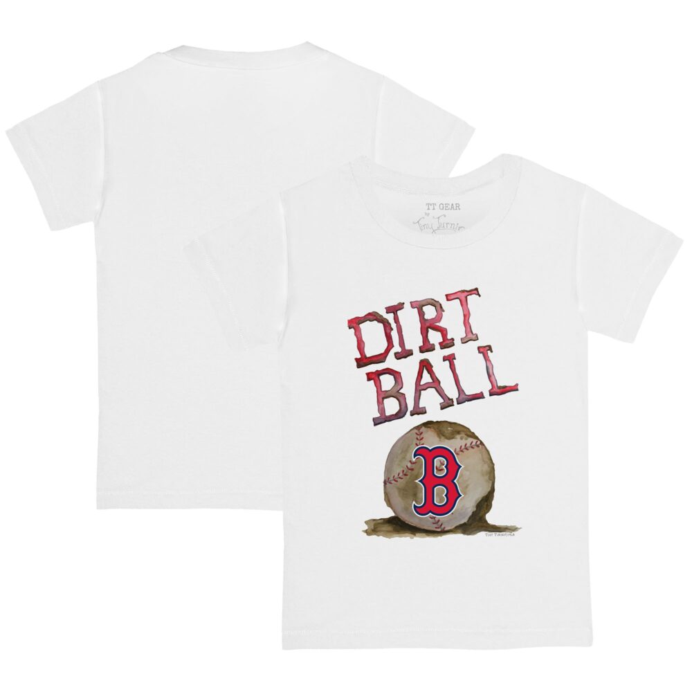 Youth Boston Red Sox Tiny Turnip White Dirt Ball T-Shirt