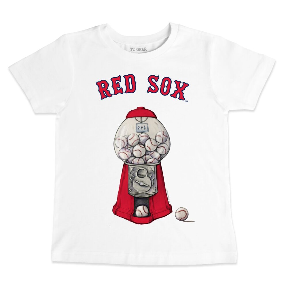Youth Boston Red Sox Tiny Turnip White Gumball Machine T-Shirt