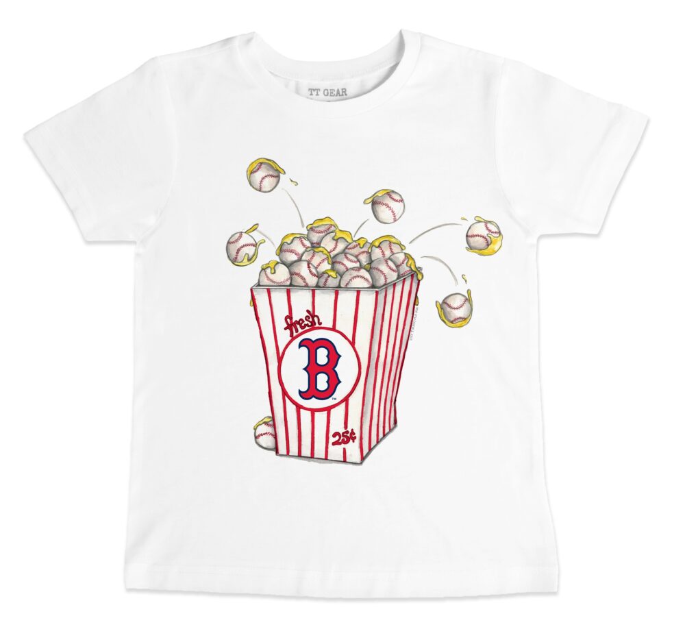 Youth Boston Red Sox Tiny Turnip White Popcorn T-Shirt