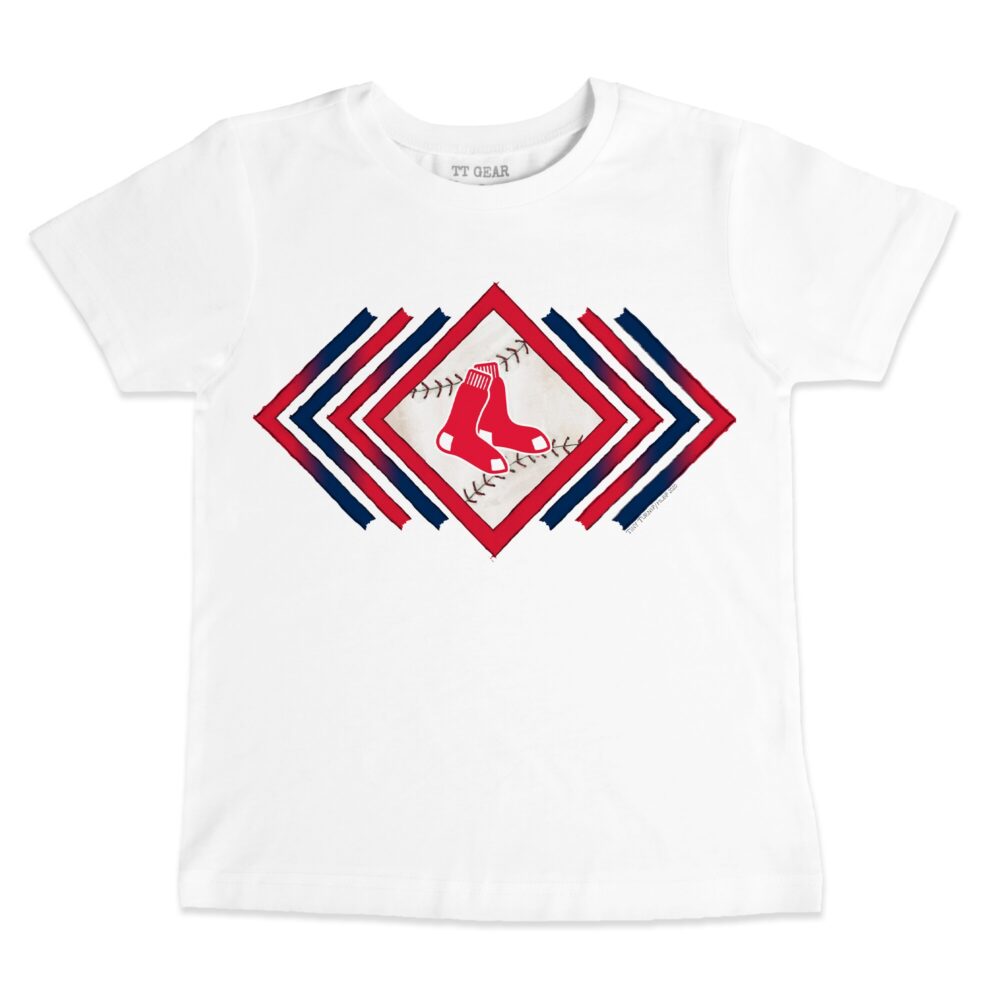 Youth Boston Red Sox Tiny Turnip White Prism Arrows T-Shirt