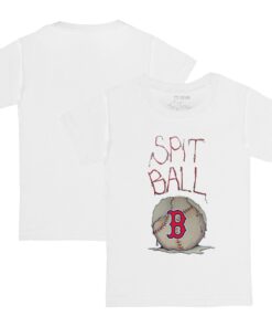 Youth Boston Red Sox Tiny Turnip White Spit Ball T-Shirt
