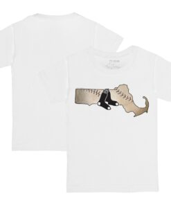 Youth Boston Red Sox Tiny Turnip White State Outline T-Shirt