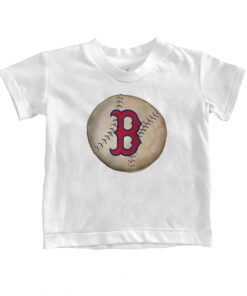 Youth Boston Red Sox Tiny Turnip White Stitched Baseball T-Shirt