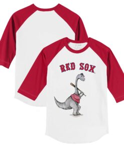 Youth Boston Red Sox Tiny Turnip White/Red Bronto 3/4-Sleeve Raglan T-Shirt