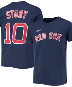 Youth Boston Red Sox Trevor Story Nike Navy Player Name & Number T-Shirt