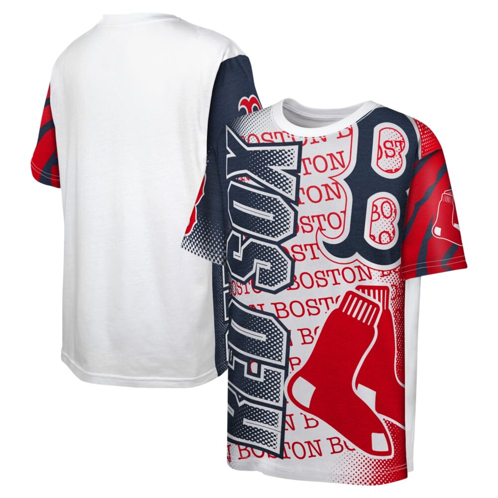Youth Boston Red Sox White Impact Hit Bold T-Shirt