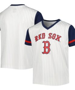 Youth Boston Red Sox White/Navy V-Neck T-Shirt