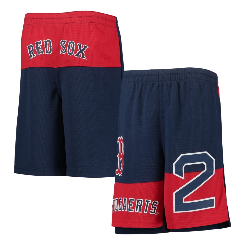 Youth Boston Red Sox Xander Bogaerts Navy Pandemonium Name & Number Shorts