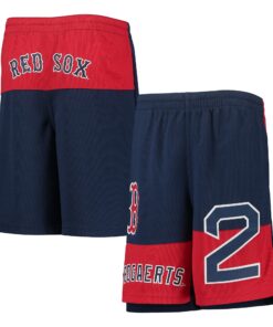 Youth Boston Red Sox Xander Bogaerts Navy Pandemonium Name & Number Shorts