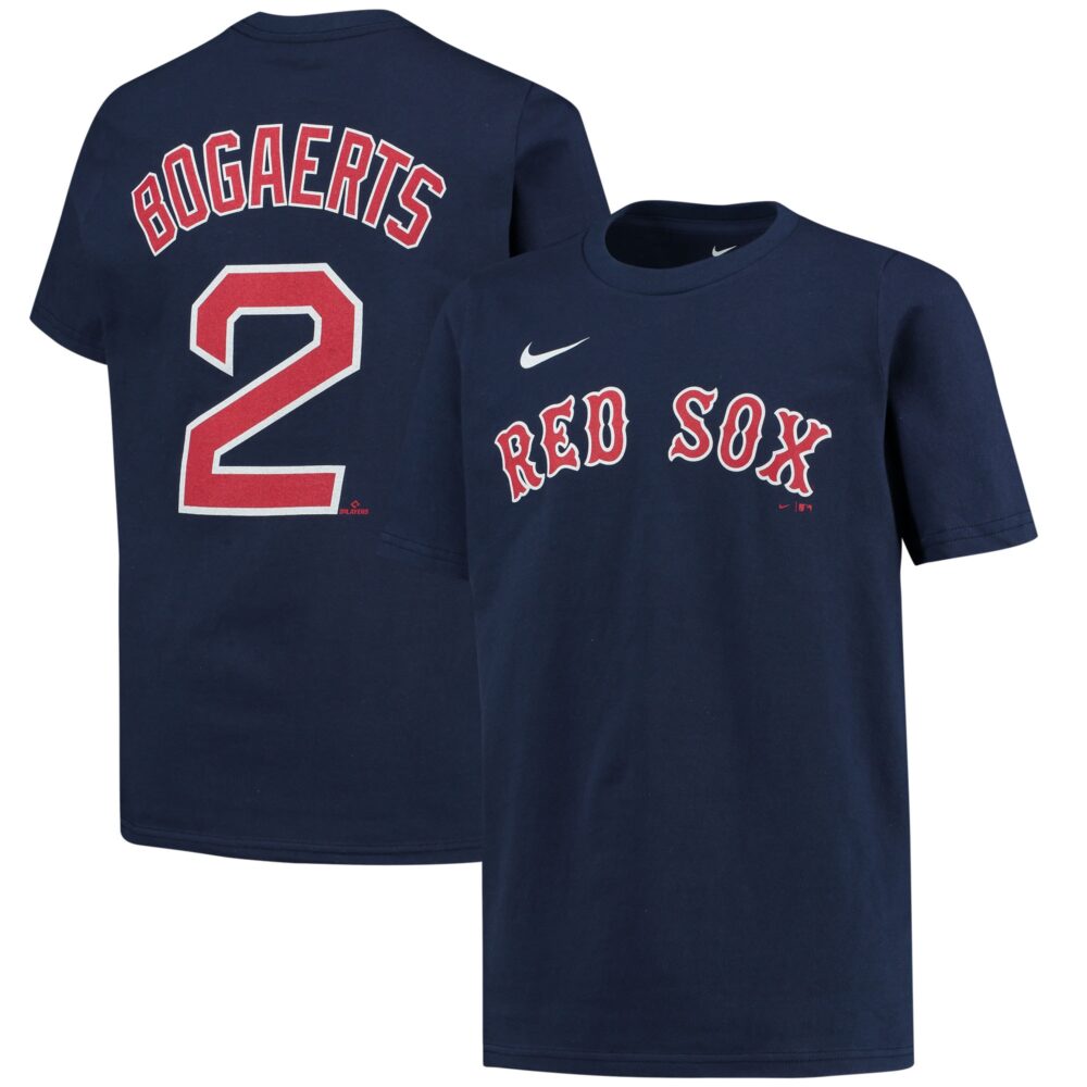 Youth Boston Red Sox Xander Bogaerts Nike Navy Player Name & Number T-Shirt