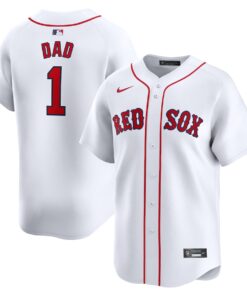 Men's Boston Red Sox Nike White #1 Dad Home Limited Jersey