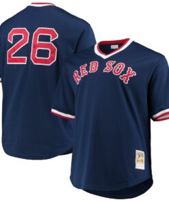 Men's Boston Red Sox Wade Boggs Mitchell & Ness Navy Big & Tall Cooperstown Collection Mesh Batting Practice Jersey