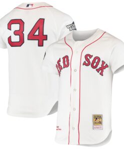 Men's Boston Red Sox David Ortiz Mitchell & Ness White 2004 Cooperstown Collection Home Authentic Jersey