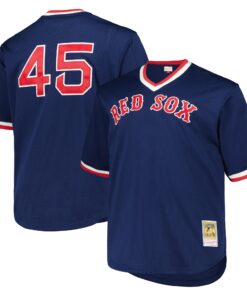 Men's Boston Red Sox Pedro Martinez Mitchell & Ness Navy 1999 Cooperstown Collection Mesh Pullover Jersey