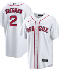 Men's Boston Red Sox Alex Bregman Nike White Home Replica Jersey