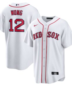 Men's Boston Red Sox Connor Wong Nike White Home Replica Jersey