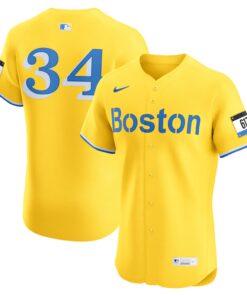 Men's Boston Red Sox David Ortiz Nike Gold City Connect Elite Jersey