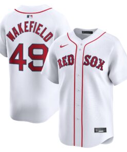 Men's Boston Red Sox Tim Wakefield Nike White Home Limited Player Jersey