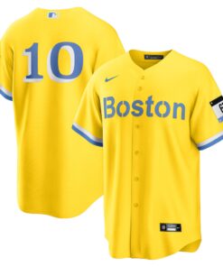 Men's Boston Red Sox Trevor Story Nike Gold City Connect Replica Player Jersey