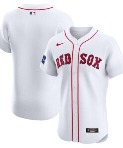 Men's Boston Red Sox Nike White Home Elite Patch Jersey