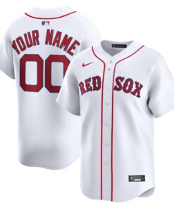 Men's Boston Red Sox Nike White Home Limited Custom Jersey