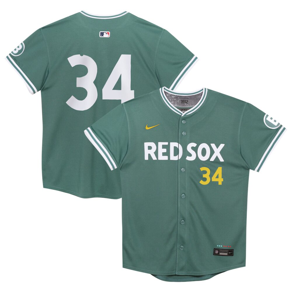 Preschool Boston Red Sox David Ortiz Nike Green 2025 City Connect Limited Retired Player Jersey