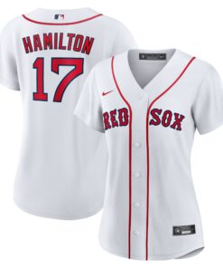 Women's Boston Red Sox David Hamilton Nike White Home Replica Jersey