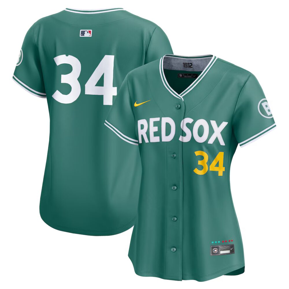 Women's Boston Red Sox David Ortiz Nike Green 2025 City Connect Limited Retired Player Jersey