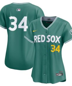 Women's Boston Red Sox David Ortiz Nike Green 2025 City Connect Limited Retired Player Jersey