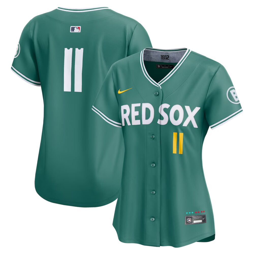 Women's Boston Red Sox Rafael Devers Nike Green 2025 City Connect Limited Jersey
