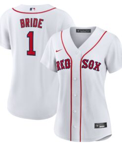 Women's Boston Red Sox Nike White #1 Bride Home Replica Jersey