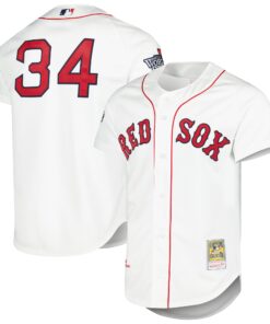 Men's Boston Red Sox David Ortiz Mitchell & Ness White Cooperstown Collection Authentic Jersey