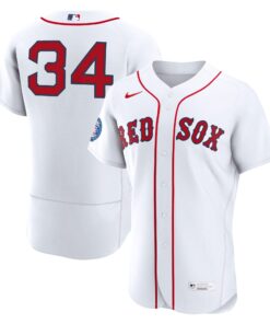 Men's Boston Red Sox David Ortiz Nike White Home Authentic Retired 2022 Hall of Fame Patch Jersey