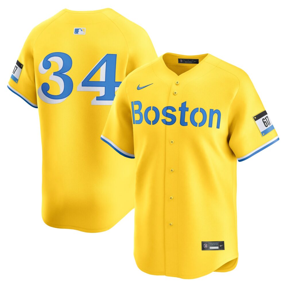 Men's Boston Red Sox David Ortiz Nike Yellow Alternate 3 Limited Player Jersey