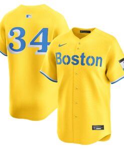 Men's Boston Red Sox David Ortiz Nike Yellow Alternate 3 Limited Player Jersey