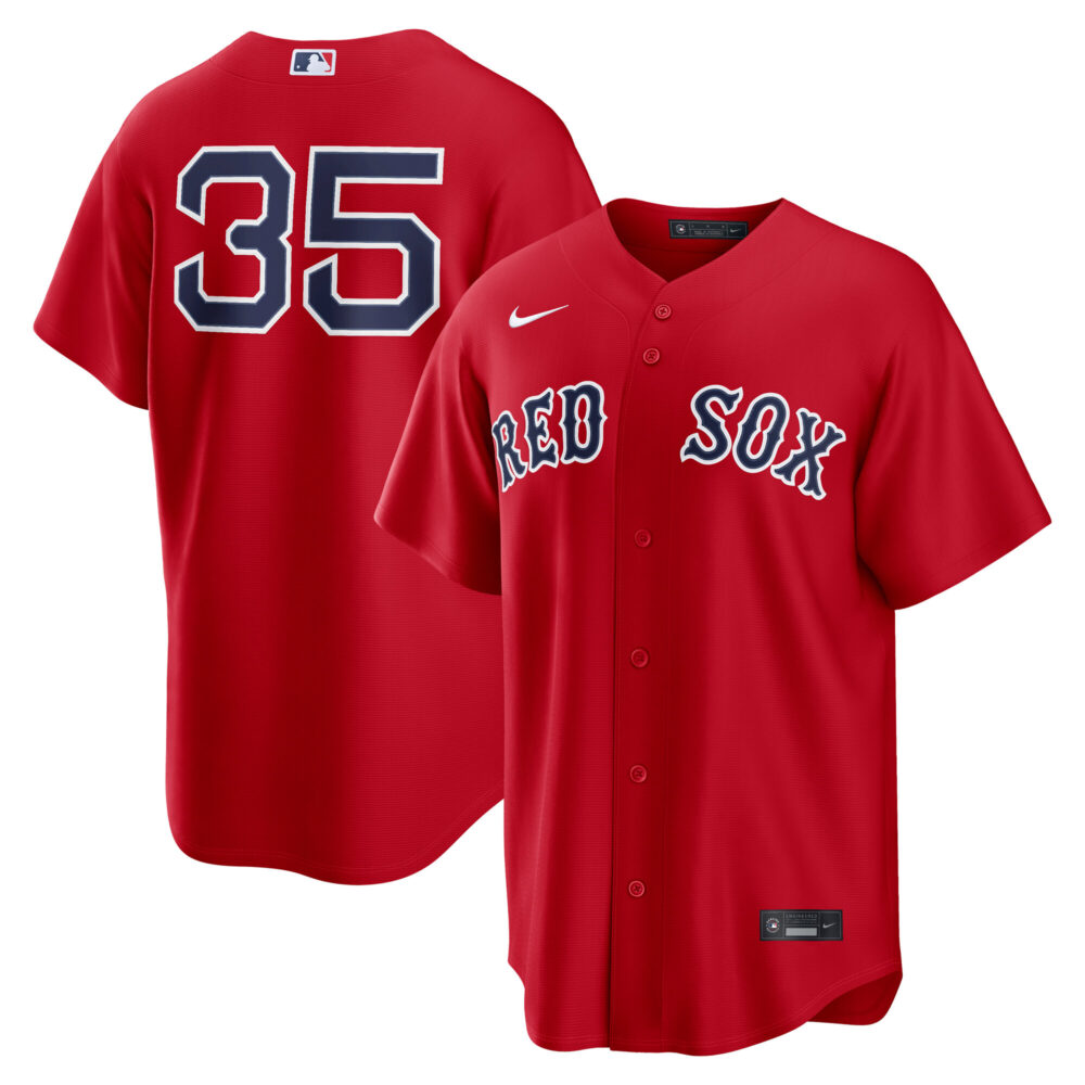 Men's Boston Red Sox Garrett Crochet Nike Red Alternate Replica Jersey