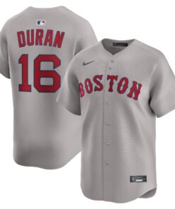 Men's Boston Red Sox Jarren Duran Nike Gray Road Limited Jersey