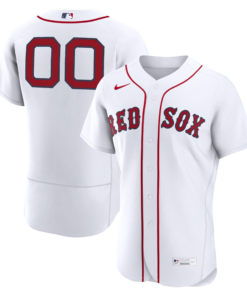 Men's Boston Red Sox Nike White Home Authentic Custom Jersey