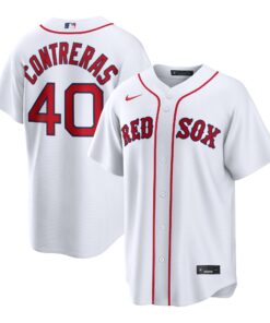 Men's Boston Red Sox Willson Contreras Nike White Home Replica Jersey