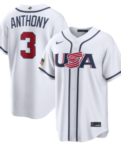 Men's USA Baseball Roman Anthony Nike White 2026 World Baseball Classic Home Stadium Jersey