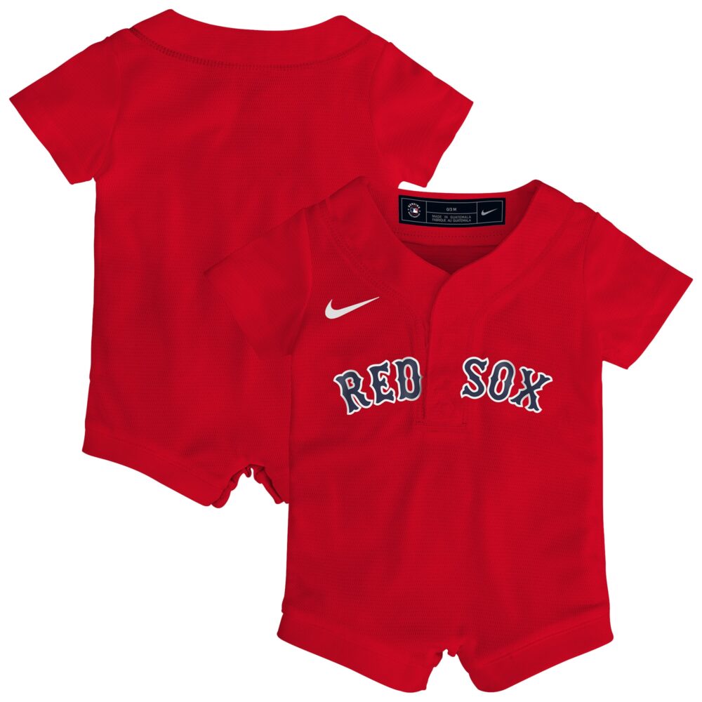 Newborn Boston Red Sox Nike Red Alternate Replica Romper Jersey