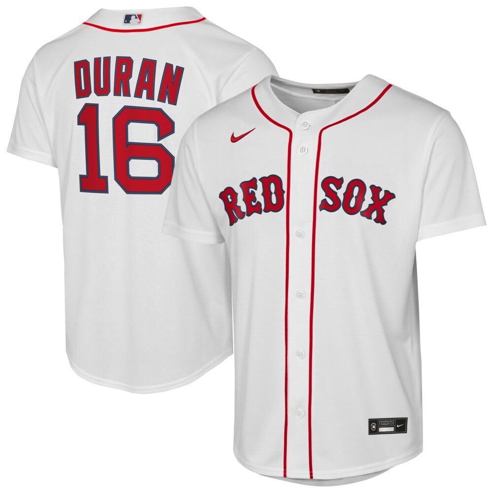 Youth Boston Red Sox Jarren Duran Nike White Home Replica Player Jersey